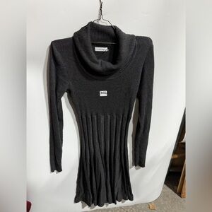 #3026-Calvin Klein Women's Charcoal Cowl Neck Sweater